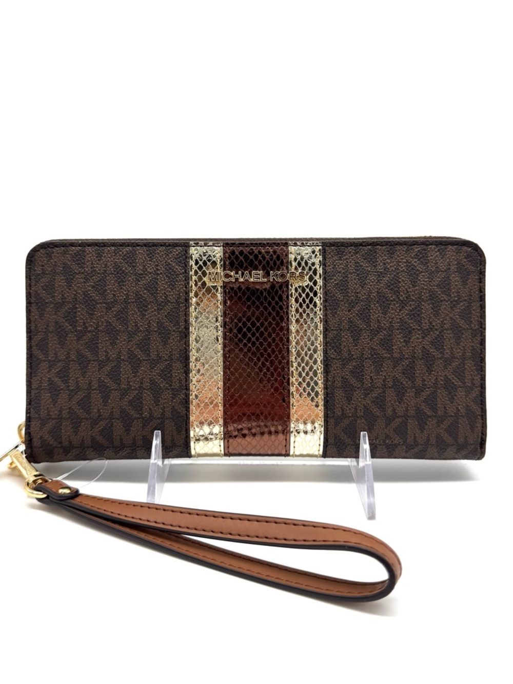 Michael Kors Large Continental Wallet Brown Signature Multi